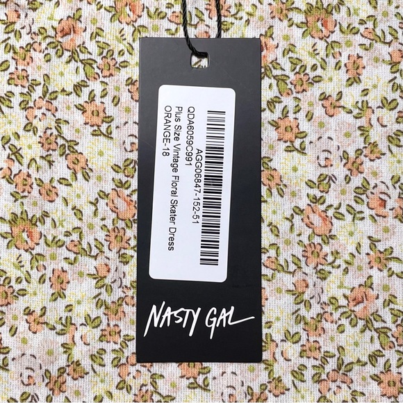 Nasty Gal Floral Mini Dress - Size 14 - NWT - Picture 9 of 9